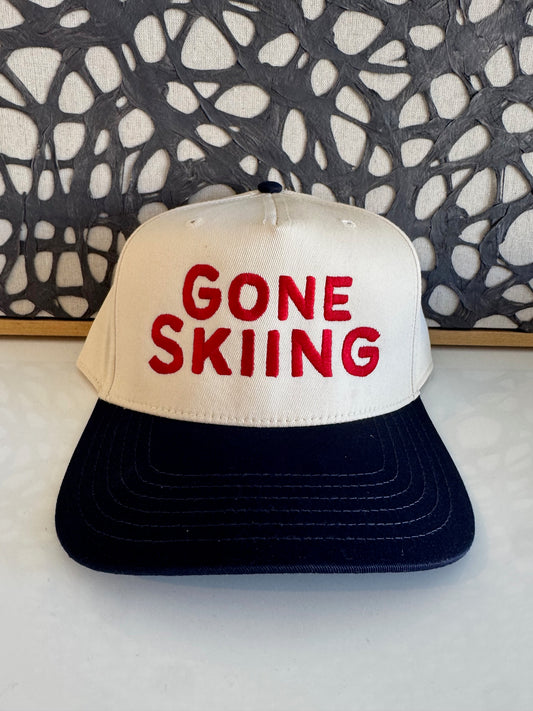 GONE SKIING trucker
