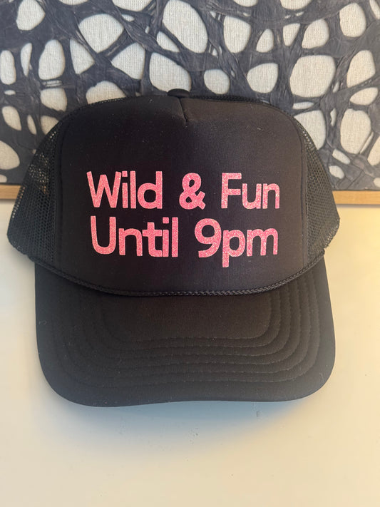 Midlifers WILD + FUN black with neon coral glitter