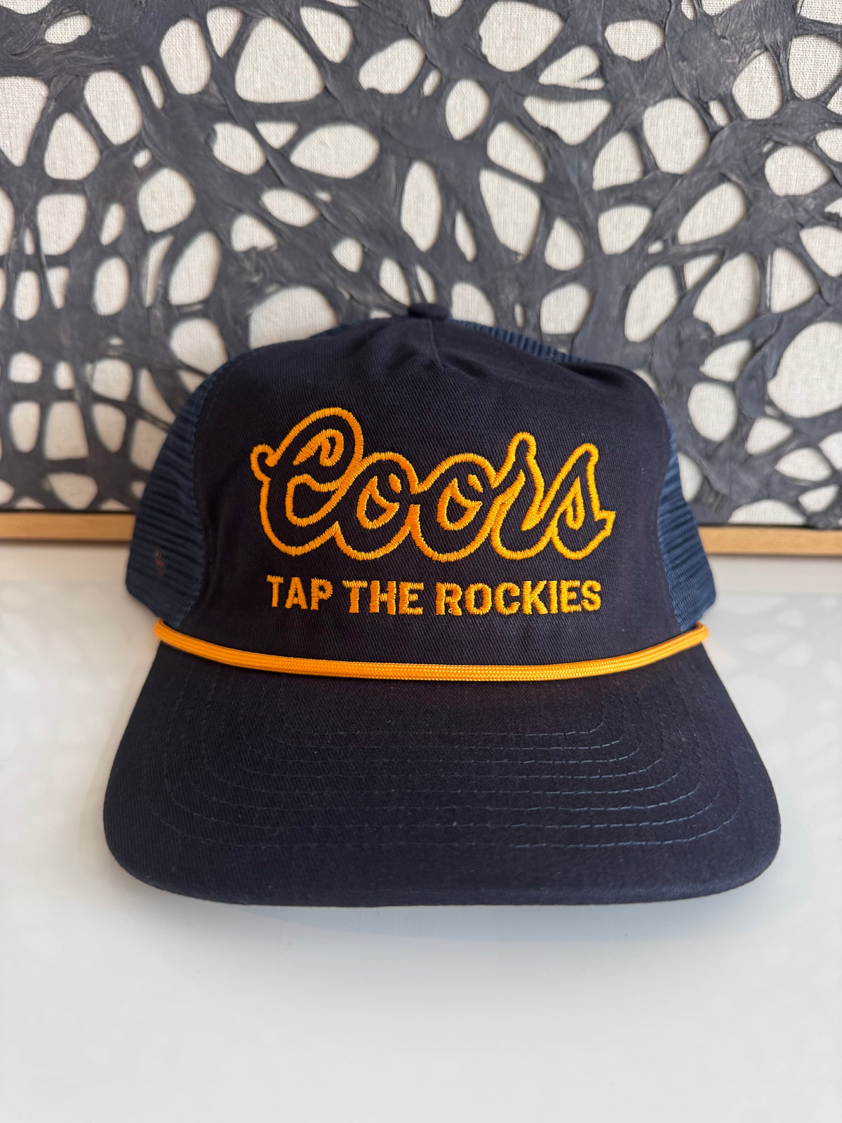COORS tap the rockies navy trucker