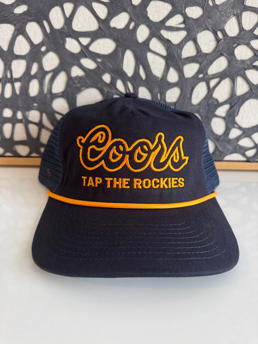 COORS tap the rockies navy trucker