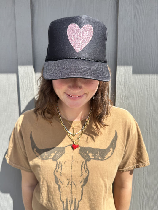 Artsy Heart - Black Trucker