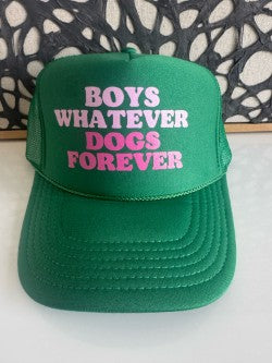 Boys Whatever Dogs Forever - Kelly Green Trucker
